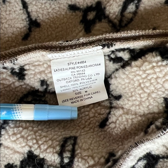 Outback Trading Co horse lovers fleece zip-up size Medium - Picture 5 of 8